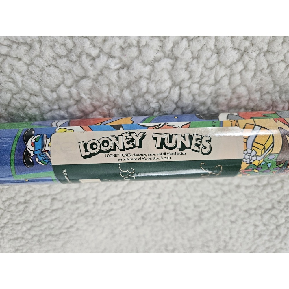 VTG The Finishing Touch Looney Tunes Gift Wrap Roll 24in - 35 Sq Ft New Sealed‎